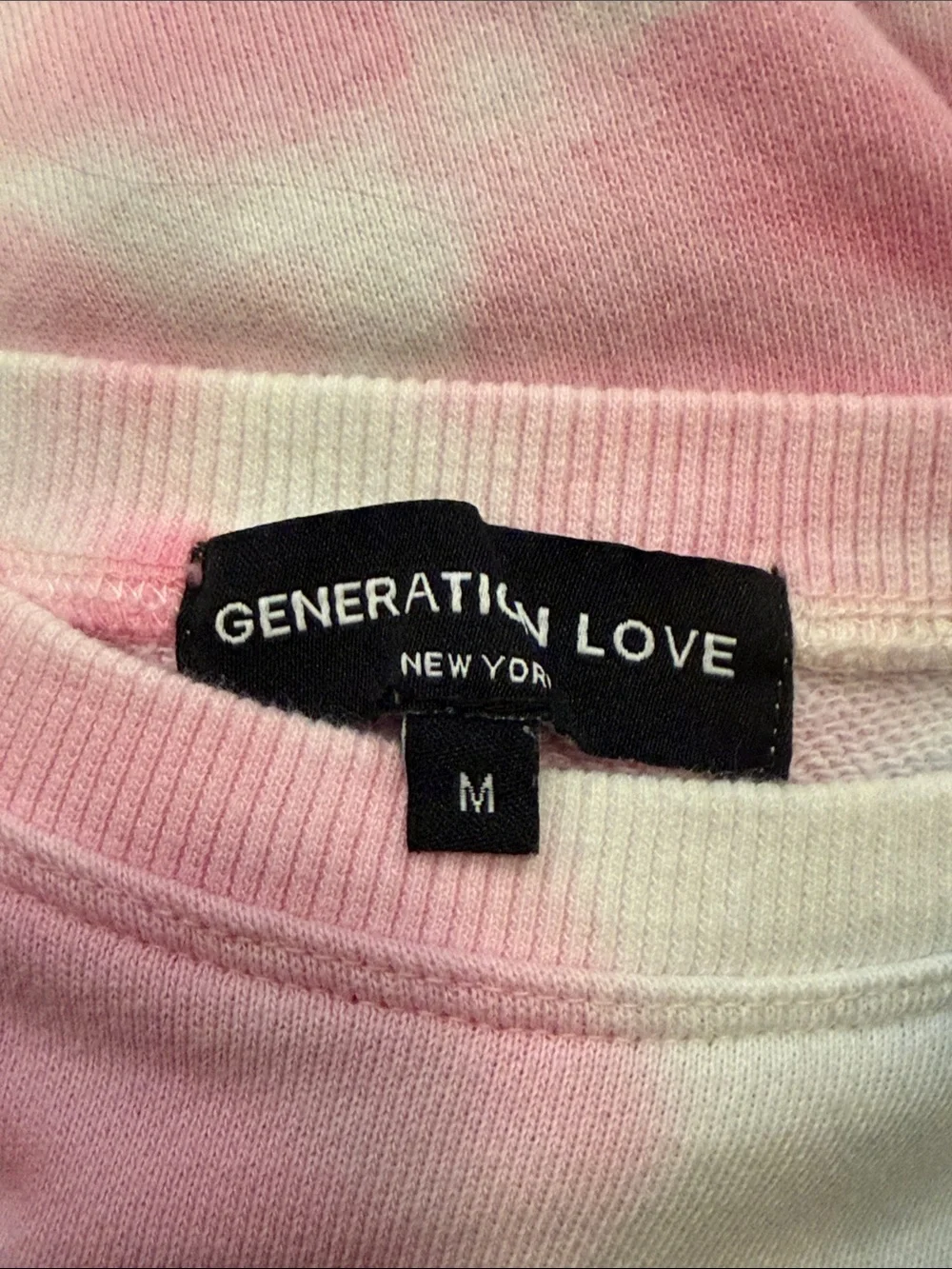 Generation Love Women’s Pastel Tie-Dye Sweatshirt - Pink, Blue & Yellow Size M